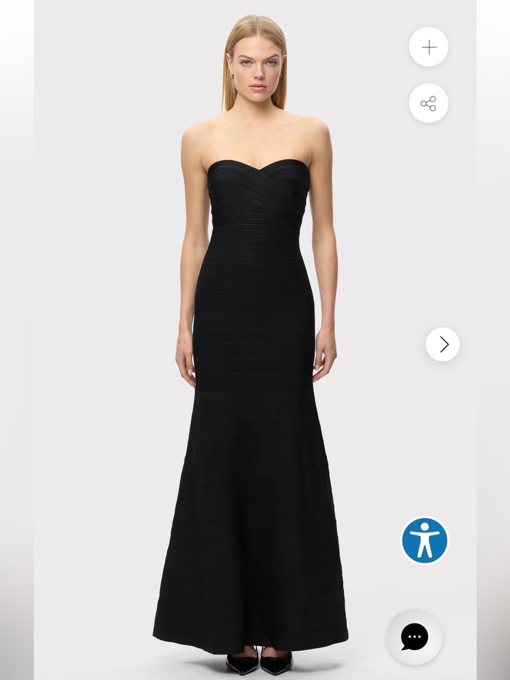 Herve Leger Strapless Sara Gown